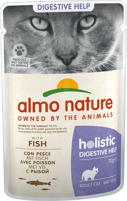 Almo Nature Functional sensitive met vis - natvoer voor volwassen katten met gevoelige en prikkelbare darmproblemen - 30 x 70g