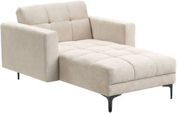 ALNES - Chaise longue - Beige - Polyester