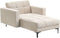 ALNES - Chaise longue - Beige - Polyester