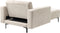 ALNES - Chaise longue - Beige - Polyester