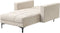 ALNES - Chaise longue - Beige - Polyester
