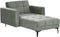 ALNES - Chaise longue - Groen - Stof