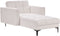 ALNES - Chaise longue - Off-white - Polyester