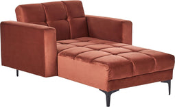 ALNES - Chaise longue - Rood - Polyester