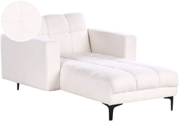 ALNES - Chaise longue - Wit - Polyester