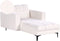 ALNES - Chaise longue - Wit - Polyester