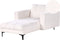 ALNES - Chaise longue - Wit - Polyester