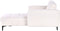 ALNES - Chaise longue - Wit - Polyester