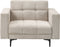 ALNES - Fauteuil - Beige - Polyester