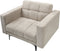 ALNES - Fauteuil - Beige - Polyester