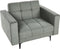 ALNES - Fauteuil - Groen - Stof