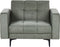 ALNES - Fauteuil - Groen - Stof