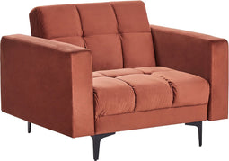 ALNES - Fauteuil - Rood - Polyester