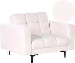 ALNES - Fauteuil - Wit - Polyester