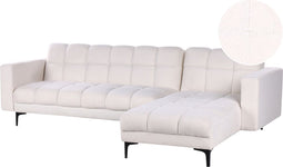 ALNES - Hoekbank - Wit - Linkszijdig - Polyester