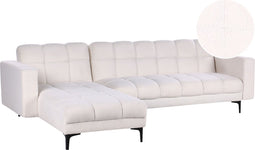 ALNES - Hoekbank - Wit - Rechtszijdig - Polyester