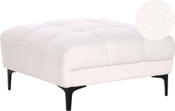 ALNES - Ottomaan - Wit - Polyester