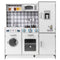 Coast Houten Speelkeuken XXL - Fornuis met Licht & Geluid en Ijsmachine - Wit - 91 x 30 x 102 cm