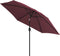 vidaXL - Parasol - met - LED-verlichting - en - stalen - paal - 300 - cm - bordeauxrood