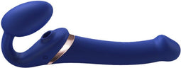 Strap-On-Me - Vibrerende Strapless Strap-on Voorbinddildo Met Luchtdruk Stimulatie - Paars
