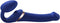 Strap-On-Me - Vibrerende Strapless Strap-on Voorbinddildo Met Luchtdruk Stimulatie - Paars