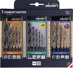 Alpen 0000811003100 Combiset Master Universeel boor assortiment