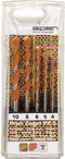 Alpen 200705100 Steenboorset 5-delig 4 mm, 5 mm, 6 mm, 8 mm, 10 mm Cilinderschacht 1 set(s)