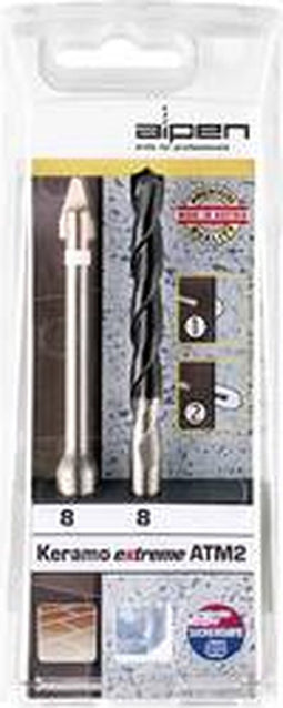 Alpen Keramo extreme ATM2 0000300052100 Glas- en keramiekborenset 5 mm 1/4 (6.3 mm), Cilinderschacht 2 stuk(s)