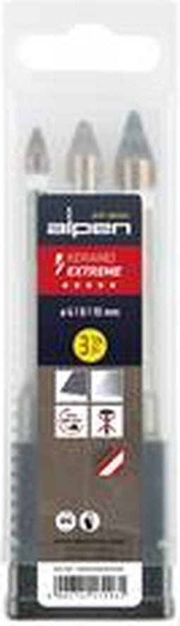 Alpen Keramo extreme Box 0000300003100 Glasboorset 6 mm, 8 mm, 10 mm Cilinderschacht 1 stuk(s)