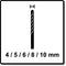 Alpen MultiCut 100705100 Carbide Multifunctionele boorset 5-delig 4 mm, 5 mm, 6 mm, 8 mm, 10 mm Cilinderschacht 1 set(s
