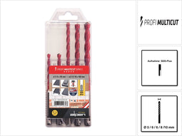 Alpen MultiCut 100905100 Carbide Multifunctionele boorset 5-delig 5 mm, 6 mm, 8 mm, 10 mm SDS-Plus 1 set(s)