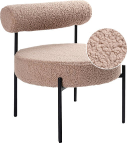 ALPHA - Fauteuil - Taupe - Bouclé