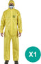 AlphaTec® 2300/132 - Chemische bescherming,Waterdichte overall,XL,Geel