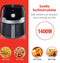 alpina Airfryer 3.5L - Heteluchtfriteuse 2 tot 3 Personen - Air Fryer met Instelbare Temperatuur van 80 tot 200°C - Hetelucht oven Airfryer Timer tot 60 Minuten - 1400W - Zwart