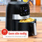 alpina Airfryer 4.5L- Heteluchtfriteuse voor 2 tot 4 Personen - Air Fryer met Instelbare Temperatuur van 80°C tot 200°C - Timer tot 60 Minuten - Hetelucht Friteuse 1400W - Zwart