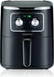alpina Airfryer 4.5L- Heteluchtfriteuse voor 3 tot 4 Personen - Air Fryer met Instelbare Temperatuur van 80°C tot 200°C - Timer tot 60 Minuten - Hetelucht Friteuse 1450W - Zwart