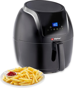 alpina Airfryer met Digitaal Touchscreen - Heteluchtfriteuse 5 Liter - Heteluchtoven - Multifunctionele Keuken apparaten voor Friet, Groente, Brood, Muffins - 7-8 Personen