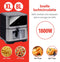 alpina Airfryer XXL - Airfryer Oven en Heteluchtfriteuse 8L - Instelbare Temperatuur 80-200°C - Timer 120 Min - 1800W - Digitaal Display - Zilver - Hetelucht Oven Airfryer