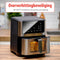 alpina Airfryer XXL - Airfryer Oven en Heteluchtfriteuse 8L - Instelbare Temperatuur 80-200°C - Timer 120 Min - 1800W - Digitaal Display - Zilver - Hetelucht Oven Airfryer