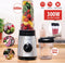 alpina Blender Smoothie Maker - Smoothie Blender 300W - Incl. Smoothie Beker 300ml en 600ml - 2 Snelheden en Pulserende Functie - Roestvrij Staal - Zilver/Zwart