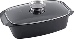 alpina Braadslede - Ovenschaal Rechthoekig - 39,5x22,5x10,8cm - 5.5L - RVS - Zwart