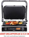 alpina Contactgrill 2100W - Tosti Apparaat met 7 Grill Standen - Tafelgrill met Uitneembare Platen - Panini Grill 37,6 x 33,1 cm - Anti-Aanbaklaag - RVS/Aluminium