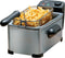alpina Frituurpan 3 Liter - Friteuse met Instelbare Thermostaat - Frituur met Uitneembare Mand - Frietpan 2000W - 32,3 x 20,5 x 18,9 cm - RVS