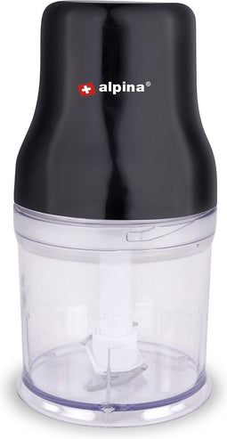 Alpina Hakmolen - 0,36 Liter - 200 Watt - RVS - Vaatwasbestendig - Zwart