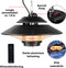 alpina Heater Terrasverwarmer met Infrarood Verwarming - Heater Elektrisch en Hangend - Terras Verwarmer P44 Spatwaterdicht - Terrasheater 1500W met Afstandsbediening