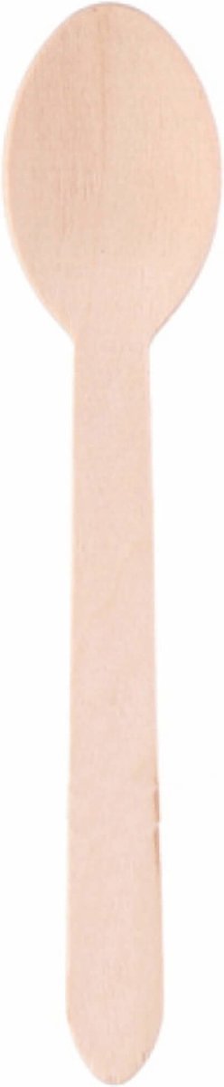 Alpina Houten eetlepels - 16 cm - 50 stuks - Duurzaam en stijlvol