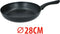 alpina Koekenpan 28 cm - Hapjespan met Anti-Aanbaklaag - Skillet voor Alle Warmtebronnen - Ook voor Inductie - PFOA-Vrij - Zwart