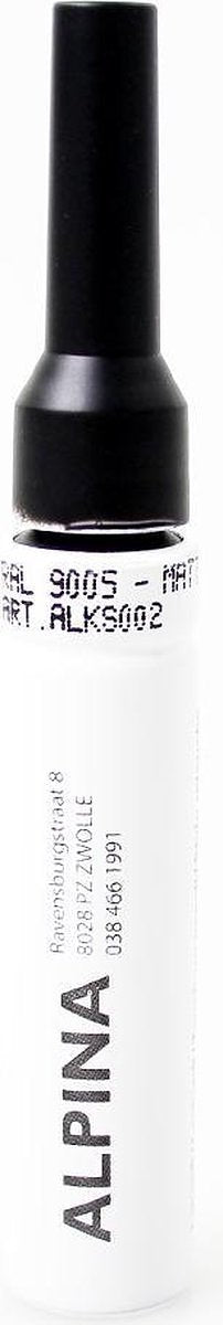 Alpina lakstift Black RAL9005 Matt