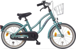 Alpina Ocean fiets - 16 inch - Soft Green Matt - Kinderfiets met mandje - Meisjesfiets - Groen