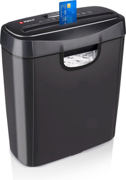 alpina Papierversnipperaar - Creditcard Vernietiger - Papiervernietiger met Opvangbak - Zwart